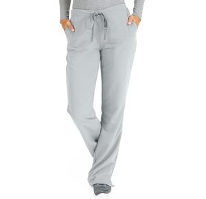 Medline Melrose Ave Womens Stretch Fabric Boot Cut Scrub Pants - Light Gray