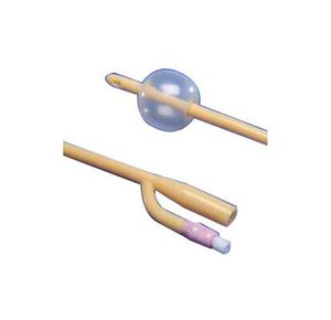 Covidien Dover Two-Way Silicone Elastomer Coated Latex Foley Catheter - 3cc Balloon Capacity
