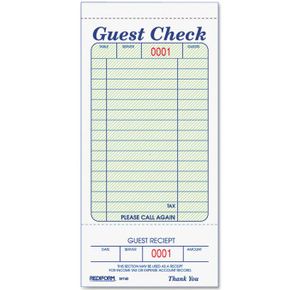 Rediform Guest Check Book