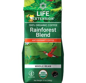 Life Extension Rainforest Blend Whole Bean Coffee