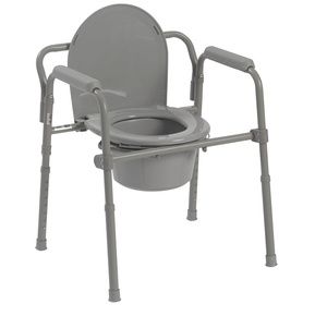 Drive Competitive Edge Line Folding Bariatric Steel Commode