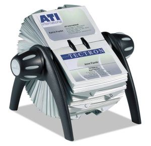 Durable VISIFIX Flip Rotary Business Card File