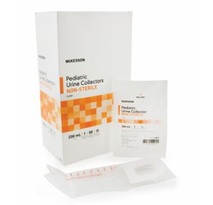 McKesson Polypropylene Adhesive Closure Pediatric Urine Collection Bag