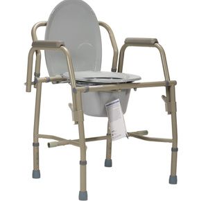 Dynarex Drop-Arm Folding Commode
