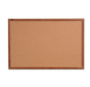 Quartet Cork Bulletin Board with Oak Frame