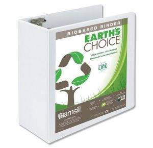 Samsill Earths Choice Biobased Round Ring View Binder