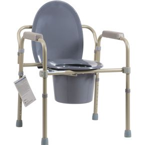 Dynarex Elongated Folding Bedside Commode