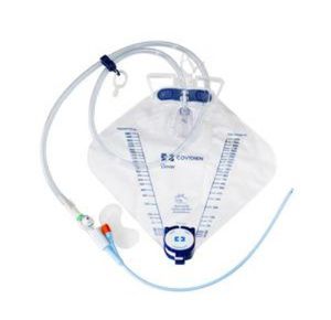 Covidien Dover Two-Way Coude Tip Silicone Foley Catheter Tray - 5cc Balloon Capacity