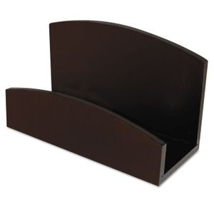 Artistic Eco-Friendly Bamboo Curves Business Card Holder