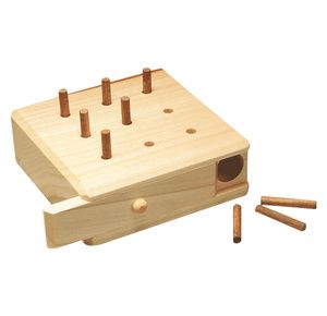 9 Hole Hardwood Pegboard Game