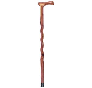 Mabis DMI Briggs Brazos Twisted Aromatic Cedar Walking Cane With Traditional Handle