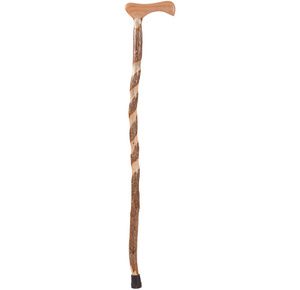 Mabis DMI Briggs Brazos Twisted Oak Walking Cane With Derby