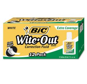 BIC Wite-Out Brand Extra Coverage Correction Fluid