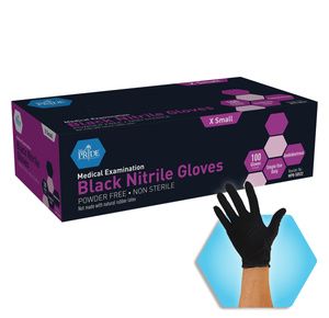 MedPride Black Nitrile Exam Gloves
