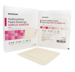 McKesson Acrylic Adhesive Hydrocellular Foam Dressing
