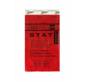 Inteplast 3 Wall Double Pocket Stat Biohazard Bag