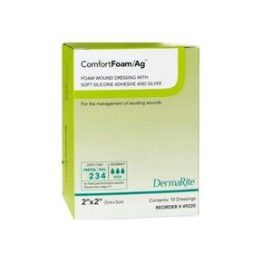 DermaRite ComfortFoam Silver Foam Dressing