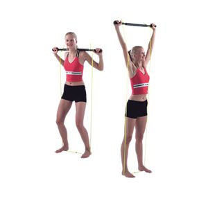 CanDo Unweighted Padded Exercise Bar With Tubing