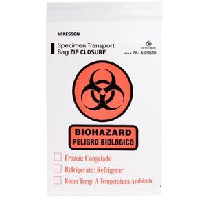 McKesson Specimen Transport Bag With Document Pouch