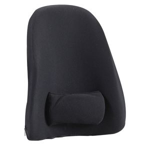 OBUSFORME Lowback Backrest, Padded Seat Cushion & Lumbar Support Pillow,  Black