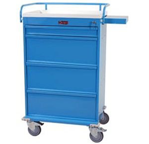 Harloff Value Line Punch Card Medication Cart With Key Lock