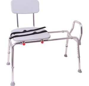 Compass Health Sliding Transfer Bench with Seat and Back