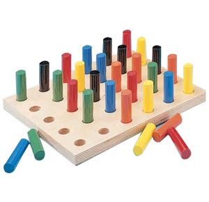 Pegboard with Round Pegs