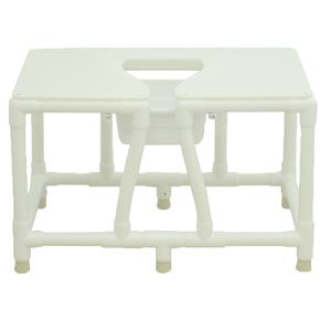 MJM International Bariatric Bedside Commode With Full Support Seat and Commode Opening