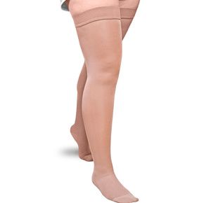 Solaris ExoSoft Closed Toe Thigh High 20-30 mmHg Compression Stockings With Silicone Top
