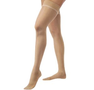 BSN Jobst Ultrasheer Closed Toe Thigh High 15-20mmHg Compression Stockings With Silicone Dot Band