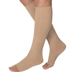 BSN Jobst Opaque Open Toe Knee High 20-30 mmHg Firm Compression Stockings