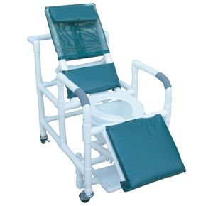 MJM International Reclining Shower Chair with Sliding Footrest