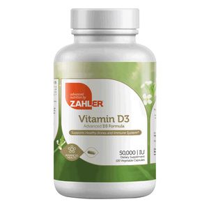 Zahler Vitamin D3 Capsules 50,000 IU Dietary Supplement