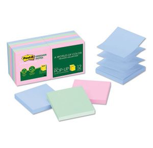 Post-it Greener Notes Original Recycled Pop-up Notes