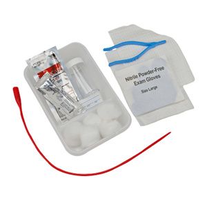 Covidien Dover Open Urethral Catheter Tray With 16FR Red Rubber Latex Catheter