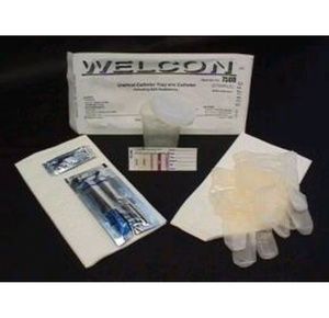 Welcon Nurse Assist Urethral Catheter Tray with Clear Plastic Catheter