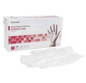 McKesson Ambidextrous Smooth Powder Free Vinyl Exam Gloves