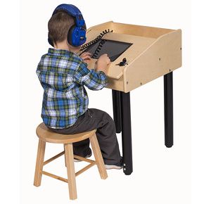 Childrens Factory Angeles Single Station Technology Table With Adjustable Legs