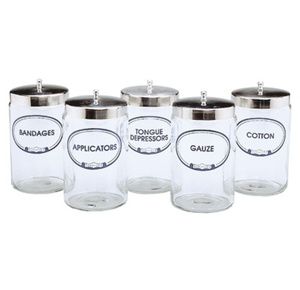 Graham-Field Labeled Glass Sundry Jars