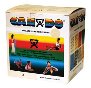 CanDo Latex Free 25 Yard Exercise Band Rolls