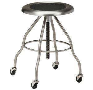Clinton Stainless Steel Stool with Casters
