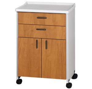 Clinton Molded Top Mobile Treatment Cabinet with Two Doors and Two Drawers