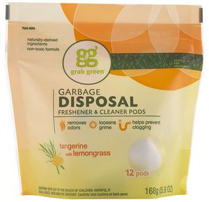 Grab Green Tangerine With Lemongrass Garbage Disposal Cleaner Pods