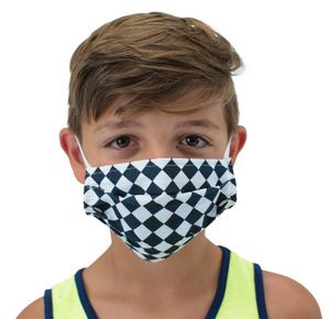 Childrens Factory Youth Cotton Printed Face Covering With Ear Loops