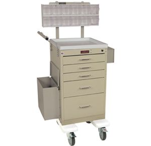 Harloff Five Drawer Mini Line Phlebotomy Cart Package