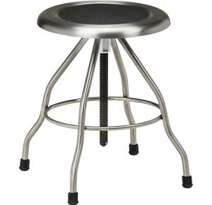 Clinton Stainless Steel Stool with Rubber Feet