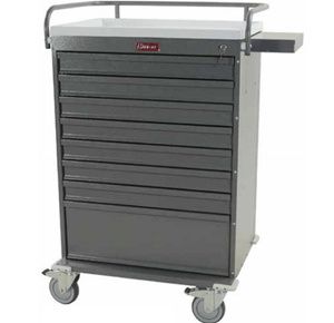Harloff Value Line 216 Unit Dose Box Medication Cart with Narcotics Box