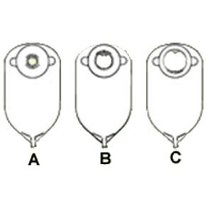 Nu-Hope Deep Convex Round Cut-to-Fit Adult Urinary Pouch with Flutter Valve