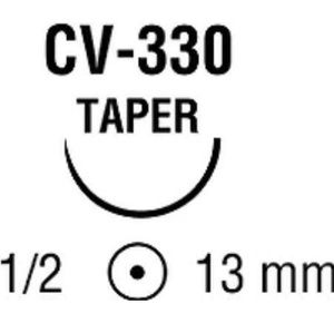 Medtronic Ti-cron Taper Point Polyester Suture with CV-330 Needle
