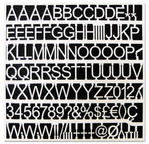 MasterVision White Plastic Set of Letters, Numbers & Symbols
